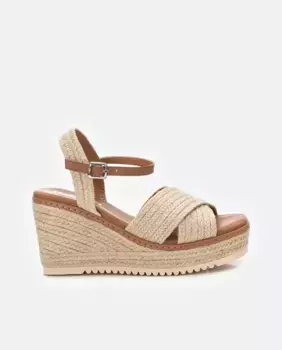 Женские босоножки на танкетке с пряжкой Refresh, бежевый