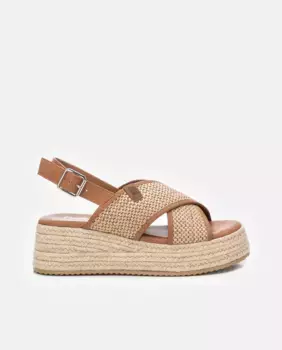 Женские босоножки на танкетке с пряжкой Refresh, коричневый