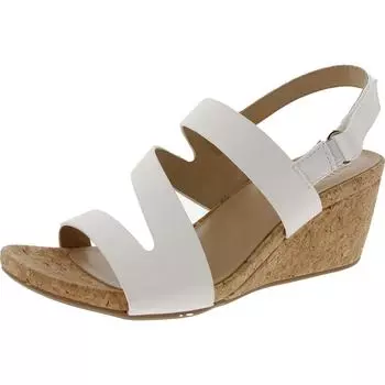Женские босоножки на танкетке с ремешками из искусственной кожи Naturalizer, цвет white tumbled