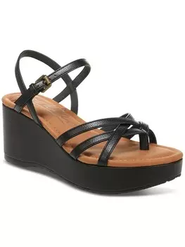 Женские босоножки на танкетке с ремешками Rita Zodiac, цвет Black Sy