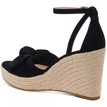 Женские босоножки на танкетке с узлом спереди и ремешком на щиколотке Tianna Kate Spade New York, черный