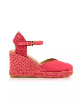 Женские босоножки на танкетке с закрытым носком Mustang, цвет Rosa