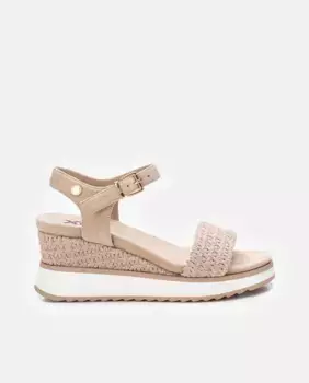 Женские босоножки на танкетке с застежкой-пряжкой Xti, бежевый