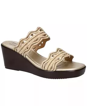 Женские босоножки на танкетке Selva Easy Street, коричневый/бежевый