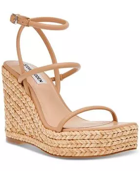 Женские босоножки на танкетке Unify на платформе Steve Madden, тан/бежевый