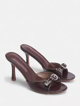 Женские босоножки на высоком каблуке BIZCHIC на выпускной Вечеринка на высоких каблуках летняя обувь для отдыха Cuccoo, коричневый