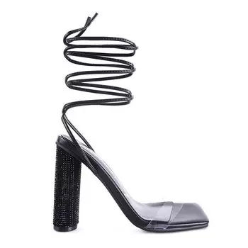 Женские босоножки на высоком каблуке London Rag Scansta со шнуровкой и стразами London Rag, белый