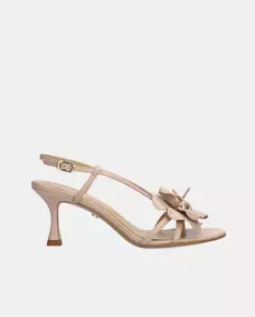 Женские босоножки на высоком каблуке с цветком Lola Cruz, Нюдово-розовый