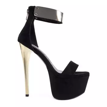 Женские босоножки на высоком каблуке с металлической лентой London Rag Cosmo Girl London Rag, черный