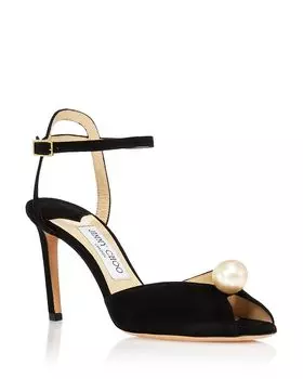Женские босоножки на высоком каблуке с украшением Sacora 85 Jimmy Choo