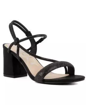 Женские босоножки Neeve с открытым носком и стразами Sugar, черный