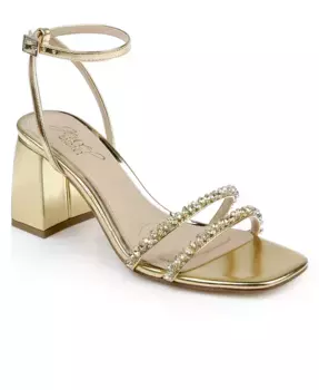 Женские босоножки Nella на устойчивом каблуке Jewel Badgley Mischka, золотой