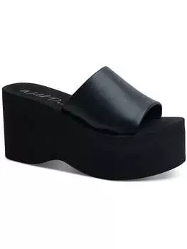 Женские босоножки Nylaap из искусственной кожи на танкетке Wild Pair, черный