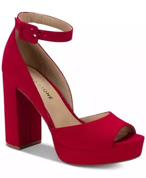 Женские босоножки Reemaa на платформе с открытым носком на блочном каблуке Sun + Stone, красный