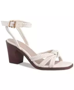 Женские босоножки Renaee на устойчивом каблуке с плетеными ремешками Giani Bernini, белый