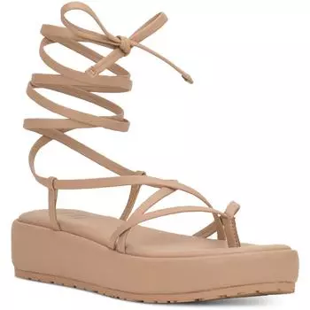 Женские босоножки Rexile из искусственной кожи с квадратным носком и ремешком на щиколотке INC, цвет nude smooth