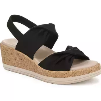 Женские босоножки Riley с открытой пяткой на танкетке Lifestride, черный