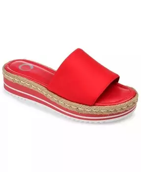 Женские босоножки Rosey Espadrille на танкетке на платформе Journee Collection, красный
