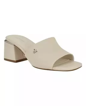 Женские босоножки Rowena Block Heel Dress Sandals Calvin Klein, слоновая кость/кремовый