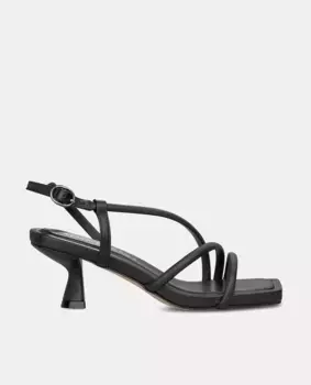 Женские босоножки с квадратным носком и пряжкой на каблуке Alma en Pena, черный