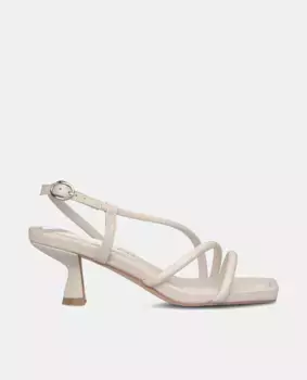 Женские босоножки с квадратным носком и пряжкой на каблуке Alma en Pena, белый