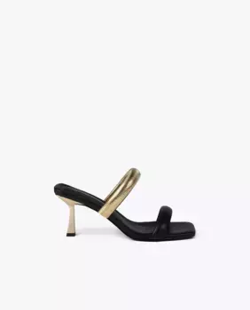 Женские босоножки с квадратным носком и ремешками на каблуке Lola Casademunt, черный