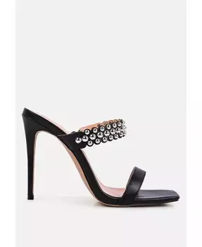 Женские босоножки с металлическими шпильками на каблуке-шпильке Bandy London Rag, черный