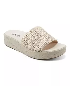 Женские босоножки Sachan One Band Slip On Platform Wedge Earth, слоновая кость/кремовый