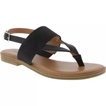 Женские босоножки SADIE из искусственной кожи с открытым носком и ремешком на щиколотке Style & Co., цвет black snake smooth