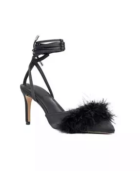 Женские босоножки Saylor-Faux Feather Heel New York & Company, черный