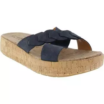 Женские босоножки Scotti Slip On с открытым носком на платформе Earth, темно-синий