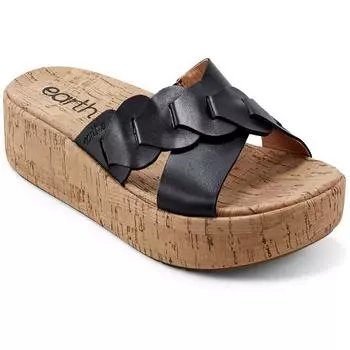 Женские босоножки Scotti Slip On с открытым носком на платформе Earth, черный