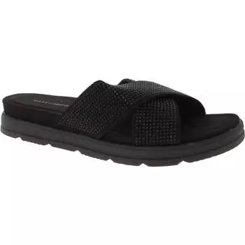 Женские босоножки Shanya с открытым носком и декором на плоской платформе Easy Spirit, черный