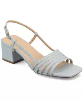 Женские босоножки Shayana на устойчивом каблуке с ремешком вокруг щиколотки Journee Collection, синий