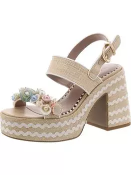 Женские босоножки Shellie на платформе с декоративным ремешком на щиколотке Betsey Johnson, цвет natural multi
