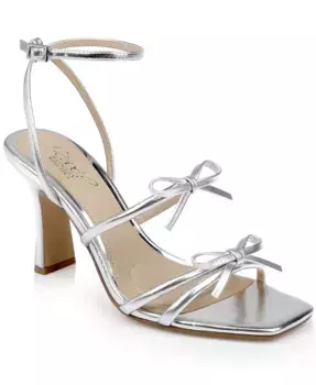 Женские босоножки-шпильки Kiyomi II Jewel Badgley Mischka, серебряный