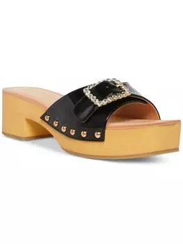 Женские босоножки-слайды Anikka из искусственной кожи со стразами Madden Girl, черный