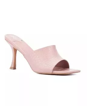 Женские босоножки-слайды Delara на каблуке New York & Company, коричневый/бежевый