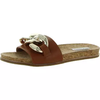 Женские босоножки-слайды Delay из искусственной кожи с отделкой Steve Madden, цвет cognac
