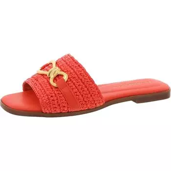 Женские босоножки-слайды Haylen с открытым носком и декором Donna Karan, цвет heat raffia