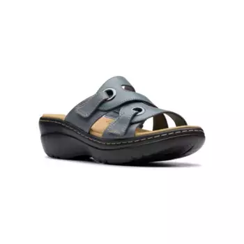 Женские босоножки-слайды Merliah2 Cove Clarks, цвет blue gray leather