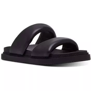 Женские босоножки-слайды Minniie из искусственной кожи с открытым носком Madden Girl, цвет black pari