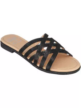 Женские босоножки-слайды с декоративными ремешками Sage GC Shoes, черный