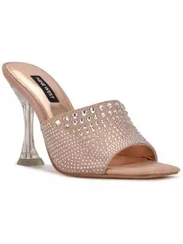 Женские босоножки-слайды с заклепками и открытым носком Ziptip 2 Nine West, цвет light natural