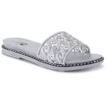 Женские босоножки со стразами от очаровательной леди Henry Ferrera, серебряный