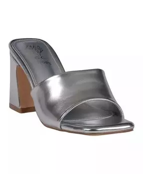 Женские босоножки Soho Square Toe на каблуке-блочке GC Shoes, серебряный