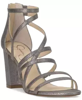 Женские босоножки Stassey на устойчивом каблуке с ремешками Jessica Simpson, серый