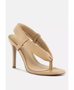 Женские босоножки-стринги на высоком каблуке SINGLES Rag & Co, коричневый/бежевый