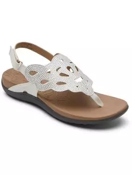 Женские босоножки-стринги Ridge Sling с открытой пяткой Rockport, серебряный/серебряный