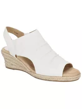 Женские босоножки Teje из искусственной кожи на танкетке с застежкой-молнией Easy Street, цвет white/gore